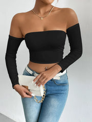 Sexy Long Sleeve Crop Top