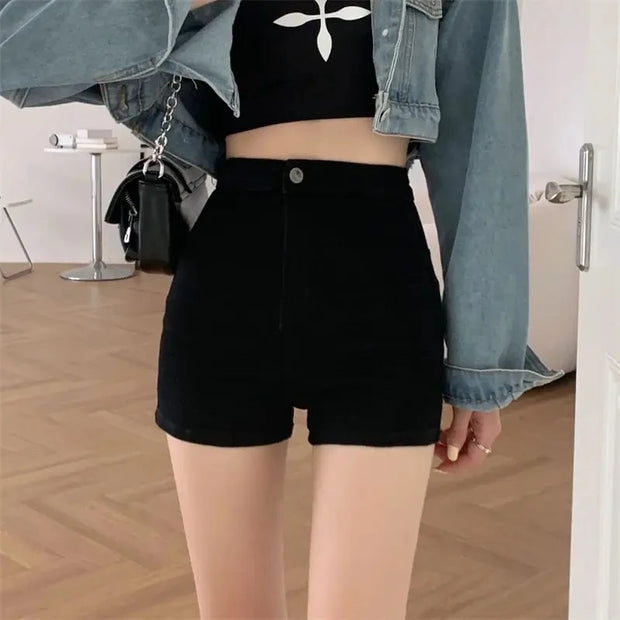 Stylish High Waist Denim Shorts