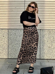 Vintage Leopard Print Party Skirt